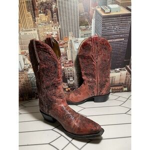 Red Women's Sterling Cowboy Boots Size 8.5 B SR220